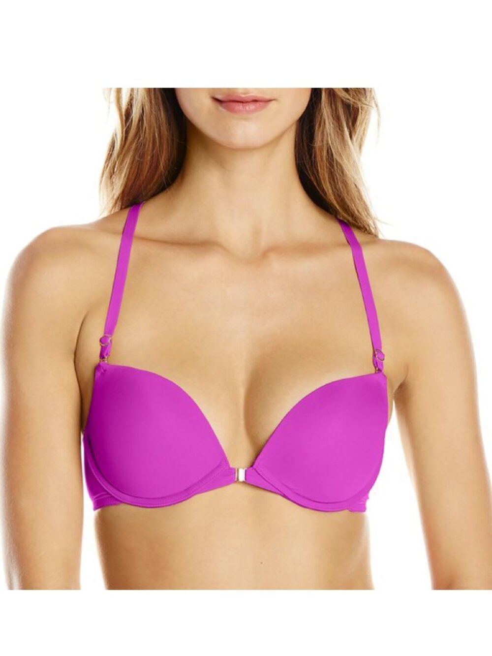 Skarlett Blue Push-Up Bra Violet Lace Racerback Front Plunge Sexy Lingerie